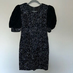 Vintage Sabrina Girls Dress‎ Party New Years NYE Velvet Holographic